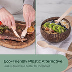 PURPLECLAY Wooden Disposable Utensils Set, Plastic-Free Cutlery - Image 2