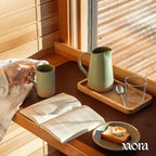 MORA Ceramics Tea Cup with Loose Leaf Infuser, Spoon and Lid, 12 oz, Microwave - Image 6