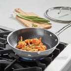 Cuisinart FusionPlus Hybrid Stainless Steel Cookware, 10.25-Inch Deep Fry Pan - Image 2