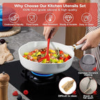 Onader 10 Pieces Cooking Utensils Set, Non Toxic & Heat Resistant - Image 4