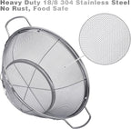 5 Pack 18/8 Stainless Steel Colander Sieves, Rinse or Steam - Image 2