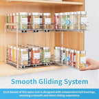 BOIVSHI Spice Rack Organizer, Heavy Duty Vertical Spice Rack Pull Out - Image 3