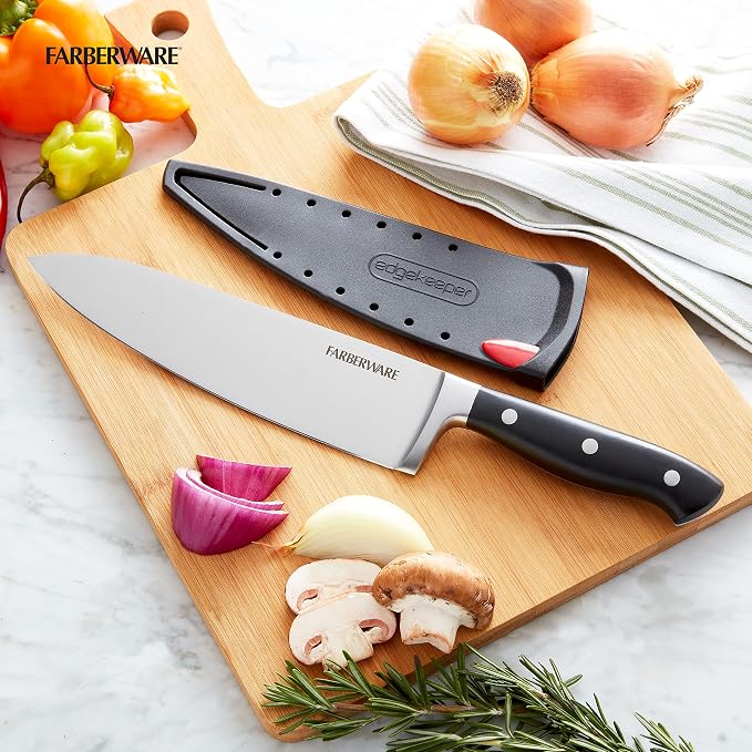 Farberware Edgekeeper 8-Inch Forged Triple Riveted Chef Knife - Image 6