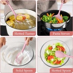 LIANYU Kitchen Silicone Utensils Set, Heat Resistant Kitchen Gadgets Include - Image 6