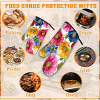 Poppy Flower Oven Mitts and Pot Holders - Image 5