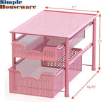 Simple Houseware Stackable 2 Tier Sliding Basket Organizer Drawer - Image 3