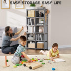 Mavivegue Book Shelf, 12 Cube Storage Organizer, DIY Bookcase, Metal Cube - Image 2
