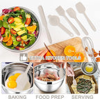 E-far Mixing Bowls with Lids Set, Size 7, Nesting Design & Khaki Airtight Lid - Image 2