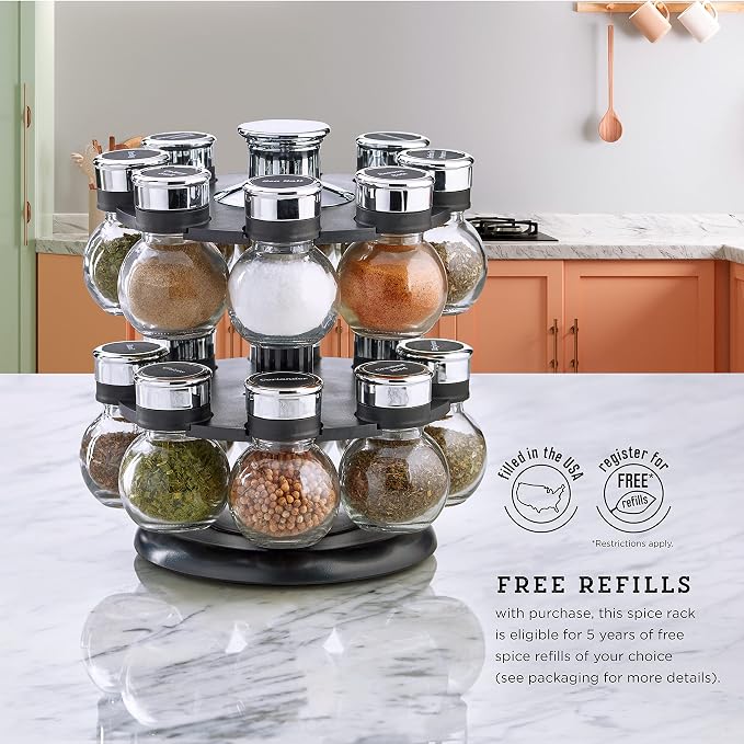 Kamenstein Ellington 16 Jar Revolving Spice Rack - Image 6
