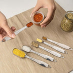 Accurate 18/8 Stainless Steel Measuring Spoons, Heavy Duty Good Handle Set of 6 - Image 6