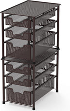 Simple Houseware Stackable 3 Tier Sliding Basket Organizer Drawer - Image 4