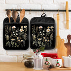 Dark Floral Botanical Pot Holders - Image 3