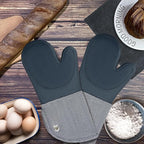 Professional Microwave Silicone Oven Mitts one Pair, Kitchen Mitten Set - Image 6