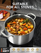 MICHELANGELO Tri-ply Stainless Steel Stock Pot - Image 3