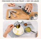 Measuring Cups and Spoons Set, Stainless Steel 8 Piece Nesting Measuring Tools - Image 3