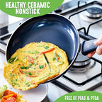 GreenLife Soft Grip Healthy Ceramic Nonstick 12 Piece Kitchen Cookware Pots and - Image 2