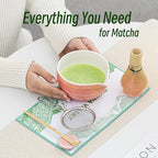 Matcha Whisk Set, Matcha Kit for Ceremony, 480 Ml Ceramic Bowl - Image 2