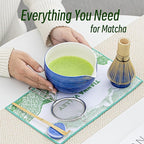 Matcha Whisk Set, Matcha Kit for Ceremony, 480 ML Ceramic Bowl - Image 2
