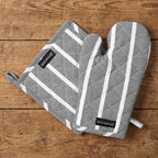 Encasa XO Heat Resistant 100% Cotton Oven Glove & Potholder Set by EncasaXO