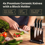 Vos Ceramic Knife Set with Block, Ceramic Knives Set - Image 2