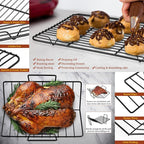 E-far Roasting Pan with Racks, Large Stainless Steel Turkey Roaster with - Image 6