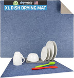 Drymate Jumbo XL Dish Drying Mat, Low-Profile, Super Absorbent, Quick Dry Fabric by Drymate