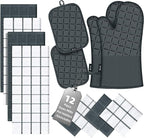 Oven Mitts Pot Holders Sets/Kitchen Towels and Dishcloths, Oven Gloves Kitchen by BSKSSK