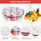 10Pcs Reusable Bowl Covers In 5 Size, Stretch Cloth Fabric Dish Cover Kitchen - Image 3