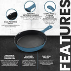 Utopia Kitchen Cast Iron Frying Pan 6.5 Inch, Cast Iron Chefs Pan, Pre Seasoned - Image 4