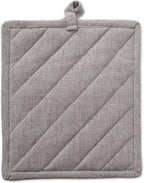 DII 100% Cotton Solid Chambray Kitchen Set, Potholders, 2 Piece - Image 3