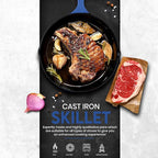 Utopia Kitchen Cast iron Skillets 3 Piece Set, Chefs Pan, Pre Seasoned Cast - Image 5
