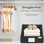 VIVIDECOR Open Front Trapezoid Closet Bins 12x12x10 – Closet Shelf Organizer - Image 8