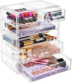 Sorbus Acrylic Makeup Organizer Set, 6-Drawer Vanity & Countertop Cosmetic - Image 7