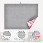 Humming Bird Dish Drying Mats 18x24 Inch, Tropical Flowers Dish Pad Drying Rack - Image 4