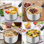 Herogo Saucepan Set with Lid, 1 Quart & 2 Quarts & 3 Quarts 18/10 Stainless - Image 8