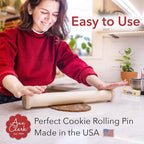 Perfect Cookie Rolling Pin 1/4-in. Fixed Depth Hardwood Made in the USA by Ann - Image 4