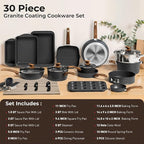 30 Piece Pots and Pans Set Non Stick, Granite Induction Cookware Sets, Nonstick - Image 6