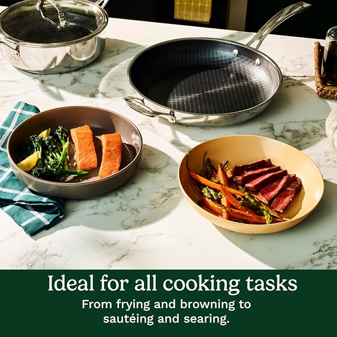 Cuisinart FusionPlus Hybrid Stainless Steel Cookware, 12-Inch Round Griddle Pan - Image 5