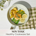 CAROTE Ceramic Cookware Set Nonstick, Non-Toxic & PFAS-Free, Dishwasher - Image 4