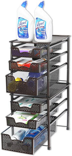 Simple Houseware Stackable 3 Tier Sliding Basket Organizer Drawer - Image 5