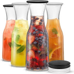 JoyJolt Glass Carafe with Lid, Iced Tea, Milk – Dishwasher Safe Beverage Drink by JoyJolt