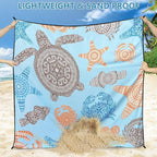 WIWIGO Beach Blanket Waterproof Sandproof Beach Mat 79" X 83"/10'x9'for 2-8 - Image 3