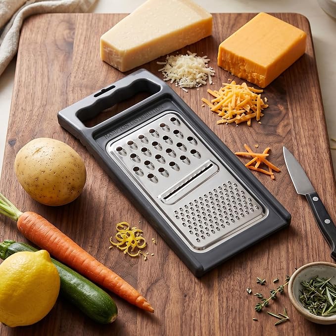 Cheese Grater with Handle, Stainless Steel, Cheese Shredder, Fruit and - Image 2