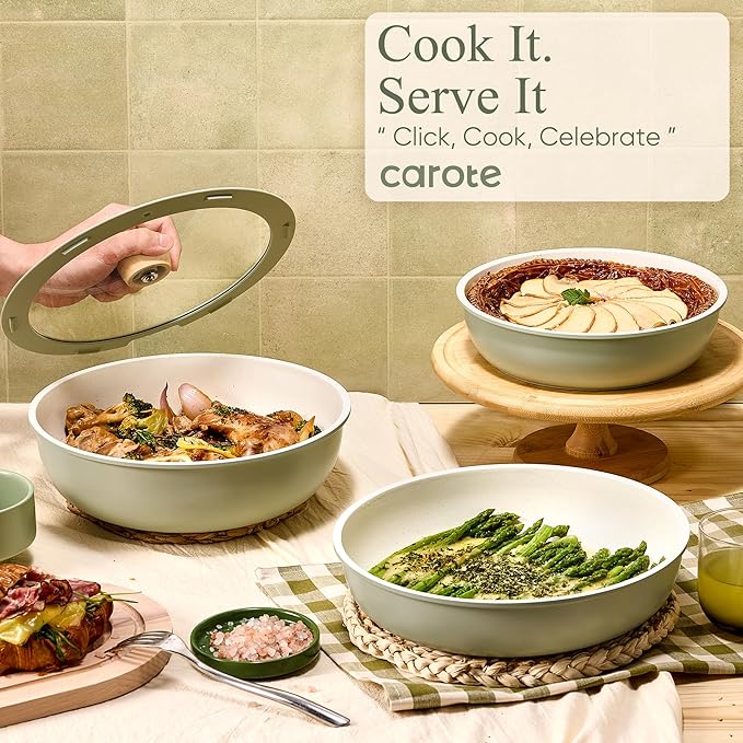 CAROTE 25pcs Pots and Pans Set Non Stick, Cookware Sets, Kitchen Set, - Image 7