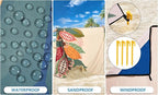 HIHOHO Beach Blanket Waterproof Sandproof Extra Large Beach Mat 79" X - Image 3