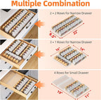 MUDEELA Clear Spice Drawer Organizer, 4 Tier Spice Rack - Image 7