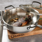 Babish 5-Qt Stainless Steel Sauté Pan - Image 4