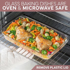 COOK WITH COLOR 8 PC. Glass Baking Dish Set with Lids - Image 6