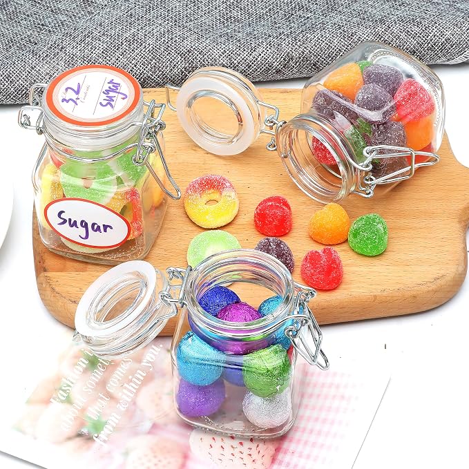Small Glass Jars with Lids, 4 oz Spice Jars with Labels, Small Glass Containers - Image 7