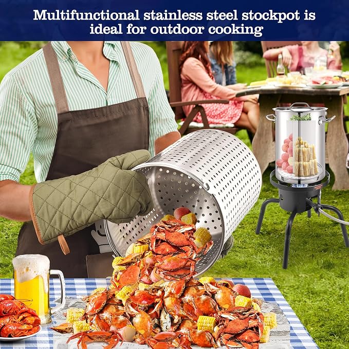 ARC 32QT Stainless Steel Stock pot 6-Piece - Image 5